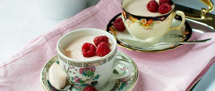 3-Ingredient Raspberry Greek Yogurt Panna Cotta