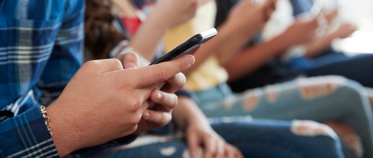 High school students forwarding rude text messages